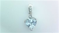 Pendentif Donna Oro Femme Acquamarina in Or blanc Acquamarina ACM11